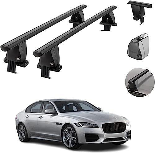 2 Pcs Car Roof Racks Cross Bar, for Jaguar XF X260 2015-2020 Aluminum Rooftop Roof Rack Rails Cargo Transportrack Accessories