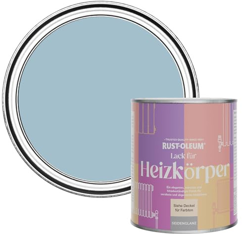 Rust-Oleum, blau Heizkörperfarbe, hitzebeständig, geruchsarm in Seidenglanz Finish - Porzelanblau 750ML