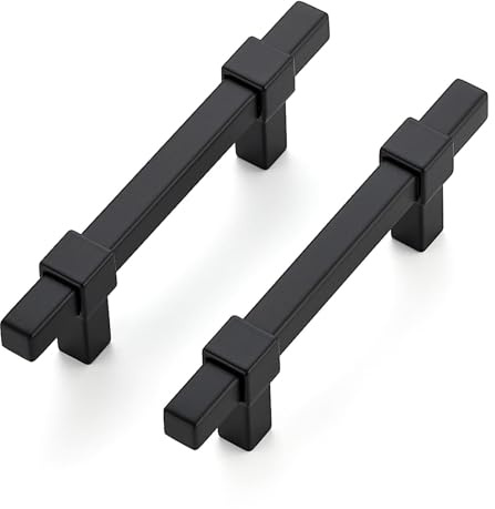Ravinte Decor 30 Pack Black Cabinet Handles - 3 Hole Center Cabinet Pulls Matte Black Drawer Pulls Cabinet Hardware Kitchen Handles for Cabinets