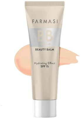 FARMASi Make Up BB Cream Beauty Balm, Full-Coverage Foundation, Concealer, Moisturizer BB Cream for All Skin Types, 1 fl. oz. / 30 ml (Light to Medium)