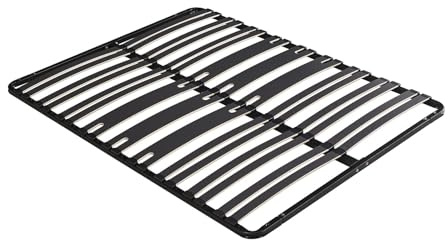 Vente-unique - Sommier Cadre à Lattes 160 x 200 cm - 2 x 15 Lattes - 3 Zones Soutien Lombaire renforcé - sans Pied - Noir - CERRISI de YSMÉE