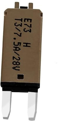 MiJunHD Manuelle Reset-Leitungsschutzschalter-Flachsicherung, 7,5 A, 28 V DC, 1 Stück, rücksetzbare Schutzschalter-Sicherung für Auto, Boot, LKW, Yacht, Schaltungssystem, Schutz
