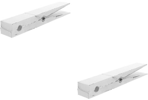 MAGICLULU Lot De 2 Pinces À Linge en Bois Porte-Serviettes Géant pour Salle De Bain Pince À Linge À Ressort Poignée Robuste De Place