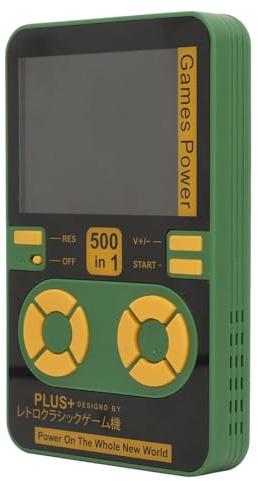 Handheld-Spielekonsole, Wiederaufladbar, 2-in-1-Videospielkonsole 5000 MAh, Tragbare Retro-Spielekonsole mit 2,4-Zoll-TFT-Bildschirm, 500 Klassische Spiele