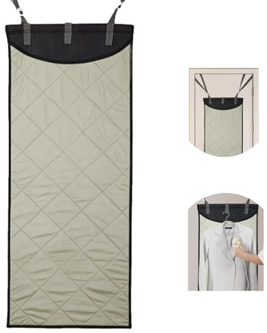 IMUNKT Estera para Planchar sobre La Puerta, Colgante Vertical Tabla Planchar, Alfombrilla De Planchado Plegable/Resistente Al Calor, Almohadilla para Ropa, 115x48cm(Pad)