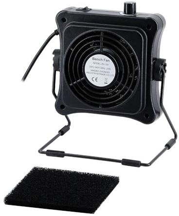 23W Benchtop Solder Fume Extractor Fan with Adjustable Angle Low Noise Wall Mountable or Benchtop UK Plug DIY Hobby Engineer