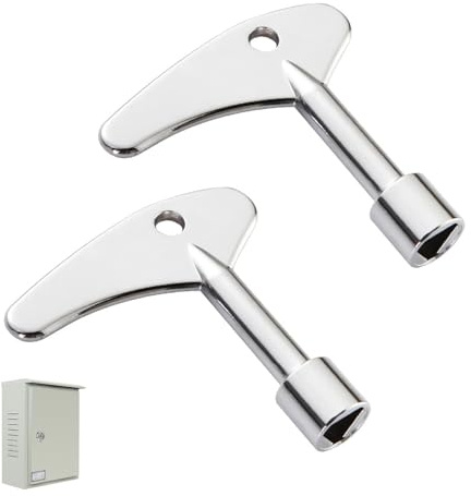 2 PCS Inner Triangle Spanner Key, Stainless Steel Triangle Key Multi-Functional Utility for Elevator Emergency Access Power Distribution Cabinets Electric Meter Boxes Control Cabinets Subway Systems