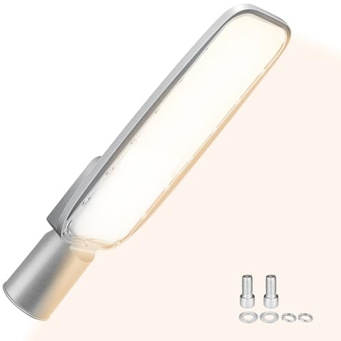 Willpower Faro Stradale LED Esterno 150W Lampione LED Bianco Caldo 3000K | Proiettore Luce 9498LM Per Giardino, Scuola, Parcheggio, Campo da Basket, Cortile, Piazza, Garage, Fari di Sicurezza