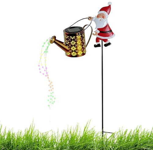 Tyinerc Ghirlande luminose | Annaffiatoio a LED - di Natale Bollitore di Babbo Natale - per giardino terrazza portico prato decorazioni