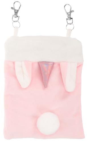 Veemoon Saco de Dormir para Cobayas y Ratas en Casa, Cama Cálida y Cómoda de Algodón Rosa para Decoración y Confort en Mascotas Pequeñas