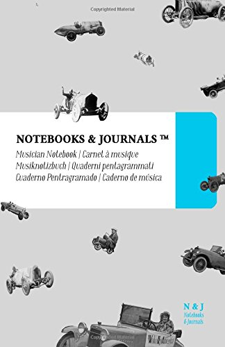 Notenpapier A5 Notebooks & Journals, Automobil (Vintage-Kollektion), Large: (Musiknotizbuch, Musiknotenheft, Notenblock, Notenheft) Soft Cover (13.97 x 21.59 cm)