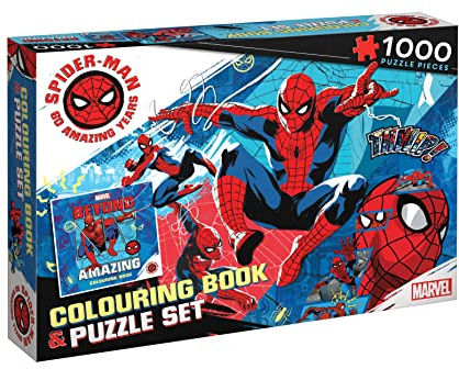 Spider-Man 60th Anniversary: Adult Colouring Book and Puzzle Set (Marvel: 1000 Pieces)