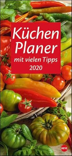 Küchenplaner. Wandkalender 2020. Monatskalendarium. Spiralbindung. Format 16 x 34,7 cm: mit vielen Tipps
