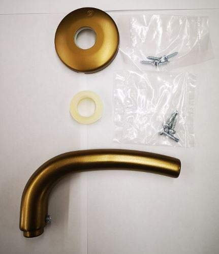 Securemme MANIGLIA KIT PISA IN ALLUMINIO BRONZATO F4 SINGOLA PER PORTA BLINDATA Q8 ROSETTA D.55 PZ 1,