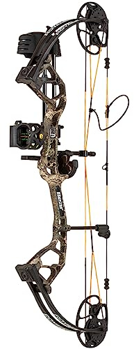 Bear Archery Royale Ready to Hunt Compound Bow Archery Set with Archery Accessories for Adults and Youths, 12”- 27” Draw Length, 5-50 Lbs Draw Weight, Up to 290 FPS