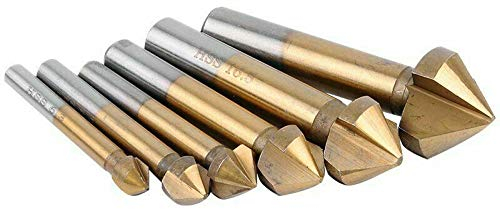 6x Kegelsenker Satz HSS Senkbohrer Entgrater Senker 6.3-20.5mm 90° Bohrer Set