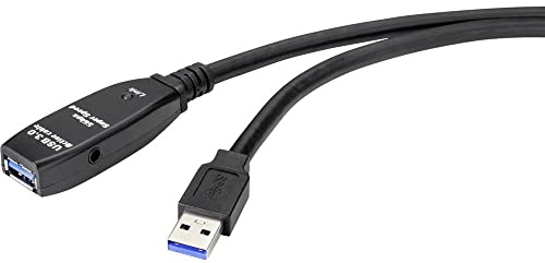 Renkforce USB-Kabel USB 3.2 Gen1 USB-A Stecker, USB-A Buchse 20.00 m Schwarz Aktiv mit Signalverstärkung RF-4598350