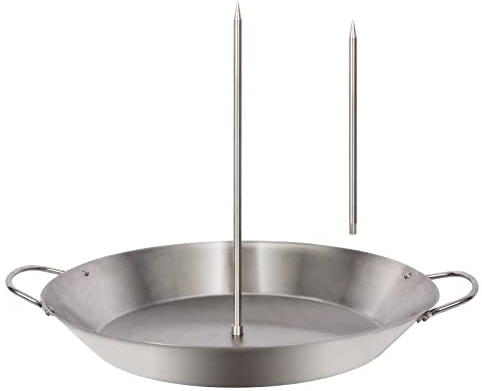 Mydracas Verticale In Acciaio Inox Spiedo Brasiliano Barbecue Spiedo Stand Rimovibile Grilling Carne Spit per arrostire Carne Bistecca Pollo Intero Salsiccia