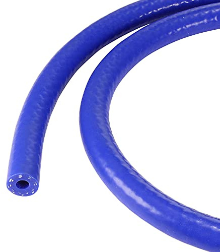 sourcing map Silicone Vacuum Tubing Heater Hose 8mm ID 14mm OD 3.3ft 101psi 392F Blue Reinforced High Temperature for Engine