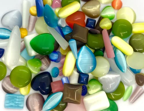 Glasstücke, 75 g, gemischte Farben, für Kunst und Handwerk und Dekoration
