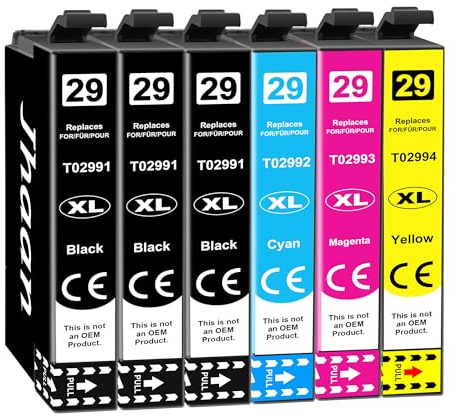 Jhaan Druckerpatronen Kompatibel für Epson 29XL 29 XL Epson XP 342 Druckerpatronen für Expression Home XP-342 XP-332 XP-235 XP-245 XP-255 XP-335 XP-345 XP-355 XP-432 XP-435 XP-442 XP-445 XP-452