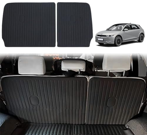 BestEvMod for Ioniq5 Cargo Liner Second Row Seats Back Cover Mat All Weather Rear Seat Protector Pet Mat XPE Material Compatible with Hyundai Ioniq 5 2026 2025 2024 2023 2022 Accessories