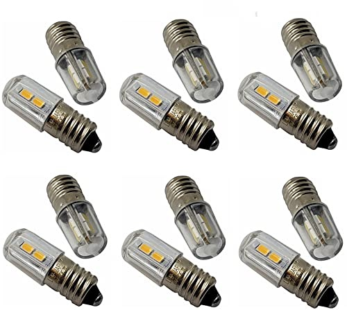 E10 LED 6V - Lampe Birne Schraubsockel Weihnachtsstern Leuchtstern Faltstern Adventstern (12, warmweiß)