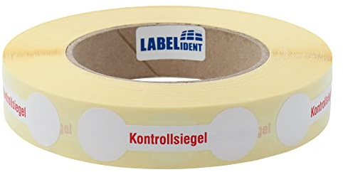 Labelident Siegeletiketten 70 x 21 mm - Kontrollsiegel - 1.000 Papier Sicherheitssiegel als Verschlussetiketten auf Rolle