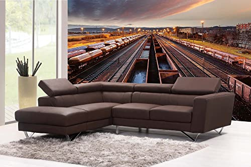 Vlies Fototapete BAHNHOF 375 x 250 cm (inkl. Kleister) - Vlies Tapete, Wandtapete, Wandbilder - Tapete für Wohnzimmer Schlafzimmer, Büro, Küche - Montagefertig