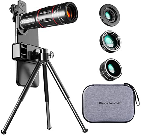 Objectif multifonctionnel HD 28X pour téléphone portable - Objectif macro zoom pour smartphone - Objectif fisheye para celular, Photographie Accessoire