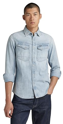 G-STAR Herren Dakota Slim Hemd, Blau (Sun Faded Blue Mist D23616-D252-G342), XL