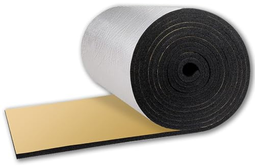 Sound Proofing Foam Roll Closed Cell Foam Sound Deadening Mat Self Adhesive Deadening Motor Home Van Insulation Noise Campervan Insulation Van Insulation (5mm Thick/1x10m)