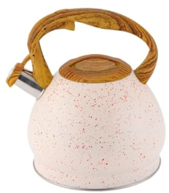 Théières pour Cuisinière Bouilloire Sifflante Bouilloire À Thé Sifflante Bouilloire En Acier Inoxydable Cuisinière Avec Poignée En Bois Pliante Isolée Bouilloire À Thé Bouilloire à Flûte Théière avec