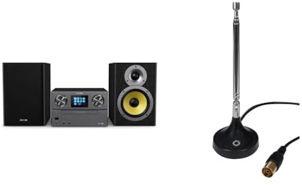 Philips Mini Stereoanlage mit Bluetooth/Spotify Connect, DAB+, UKW-Radio & Oehlbach Radio Rod DAB+ Antenne | Radio Antenne für den Empfang von DAB+ und FM/UKW