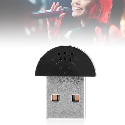 Micrófono de Voz Mini Estudio portátil USB fyvadio USB mikrofon pc Adaptador Mic para grabación de Sonido, Distancia efectiva de 2 Metros, para PC de Micrófonos