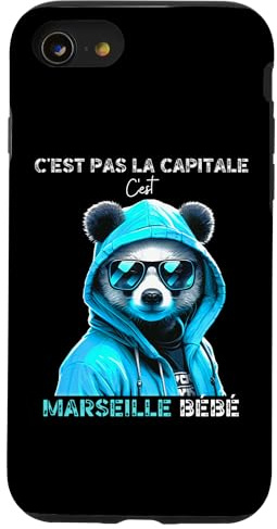 C'est pas la capitale c'est marseille bébé marseille fan Coque pour iPhone SE (2020) / 7 / 8