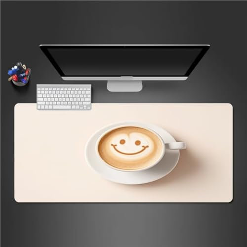 Mauspad XXL Mauspad Gaming 600x400x3mm, Mousepad XL mit Vernähte Kanten, rutschfeste Schreibtischunterlage Große für Verbessert Präzision (Kaffee)