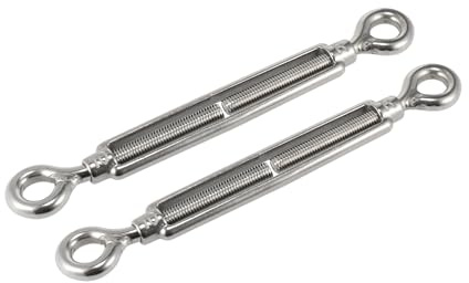 INFINAUTO 2pcs M10 10mm OO Type Car Eye Turnbuckle Rigging 304 Stainless Steel Stylish Design