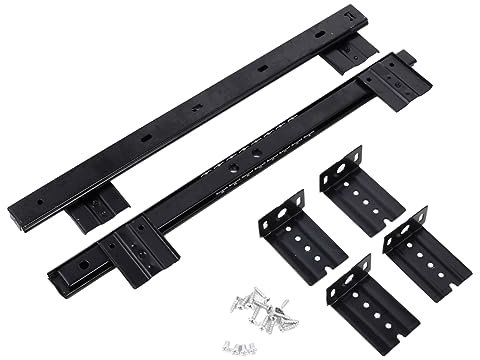 DOITOOL Keyboard Drawer Track and Drawer Slide Rail Set Black 27cm Keyboard Slide Runners for Under Desk Compatible with Office Desk