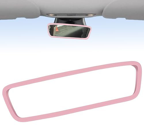 Pink Rear View Mirror Cover, Cute Car Accessories, Silicone Automotive Rearview Mirror Covers, For Model 3 Y Car Pink Accessories