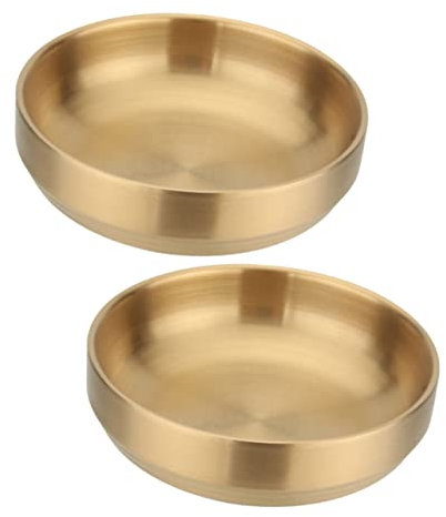 IMIKEYA 2pezzi Ciotole Decorative Inossidabile Per Salsa e Decorazione Resistente