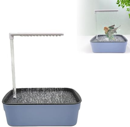 Zinueen Automatische Vogeldusche für Wellensittich Käfig - Vogel Badehaus mit Vogelbadewanne - Multifunktionale Vogel Dusche für Sittiche und Papageien