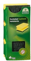 Estropajo Suciedad Resistente menaje de la Cocina Bosque Verde Paquete 3 ud. Pack 3