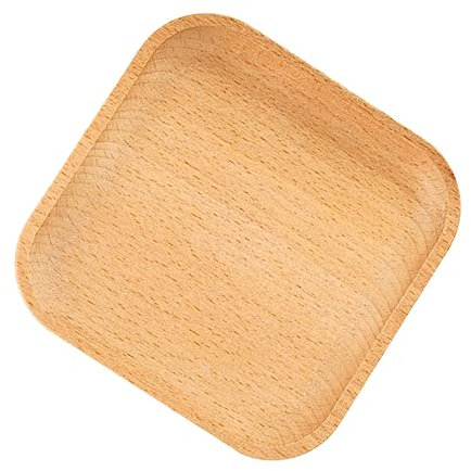OFFSCH Bandeja de Postres de 12cm en Madera de Haya Estilo Japonés