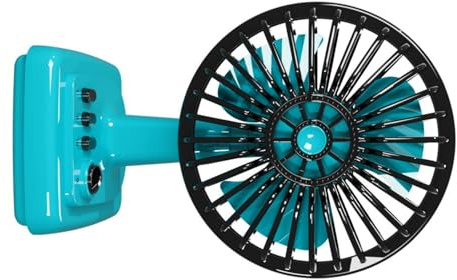 YIZITU Ventilador de escritorio USB de metal clásico, pequeño, dispositivo de refrigeración recargable, 3 velocidades ajustables, para oficina, hogar, ventilador de alimentación USB