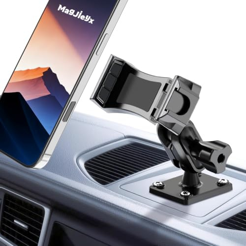 MAGJIEYX Handyhalterung Auto mit Bohrerbasis, Armaturenbrett Halterung für LKW Transportern Booten 360° Drehbar Universal Telefonständer kompatibel für iPhone Samsung 4.7''-7'' Smartphones Zubehör