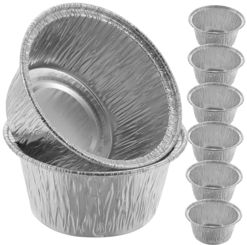 Vasos de Pudín Desechables de Aluminio Plata 100 Piezas