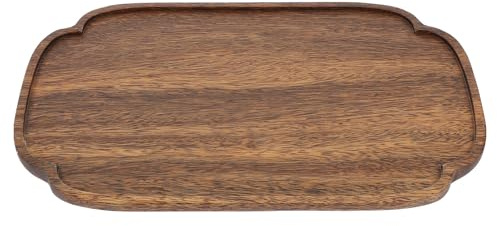 SHINEOFI Plateau à en Bois, Assiette de Collation Élégante, Plateau Rectangulaire Pratique pour Repas et Apéritifs