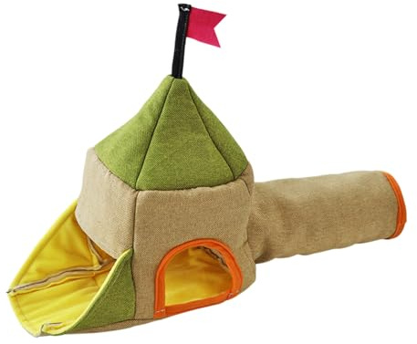 Kleintier-Tunnel,DREI Eingänge Behausung,Für den Innenausbau im Käfig - Für Frettchen, Kaninchen, Zwergkaninchen, Meerschweinchen zum Knabbern, Ruhen, Spielen,