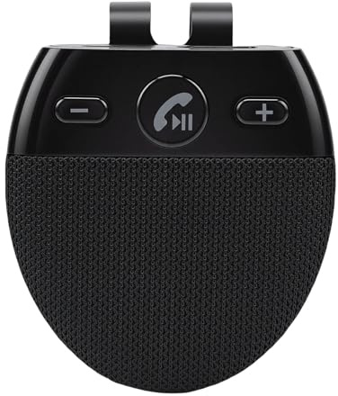 Vvikizy Kit Manos Libres Bluetooth para Coche, Bluetooth 5.0 de Alto Rendimiento con Reducción de Ruido CVC8.0 y Control por Voz, para una Conducción Segura con Soporte y Batería